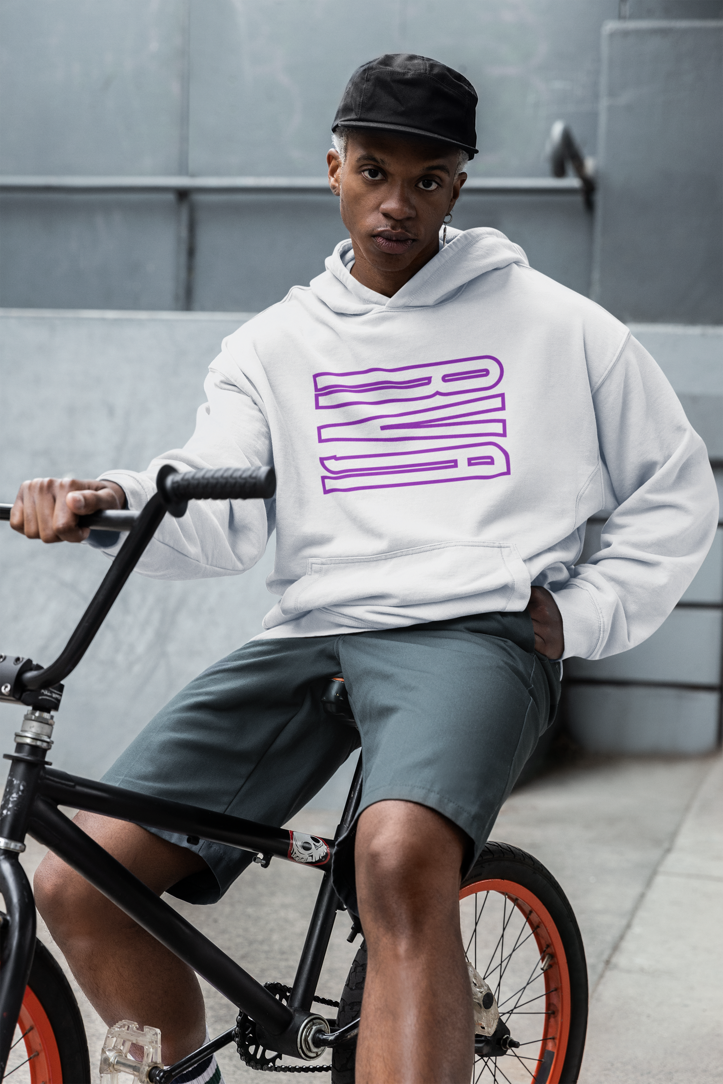 RVA Sidestyle Hoodie - White/Purple