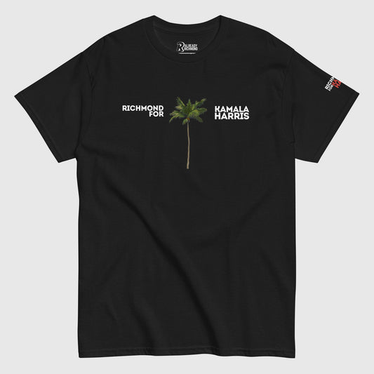 Kamala Harris Coconut Tree Tee - Black