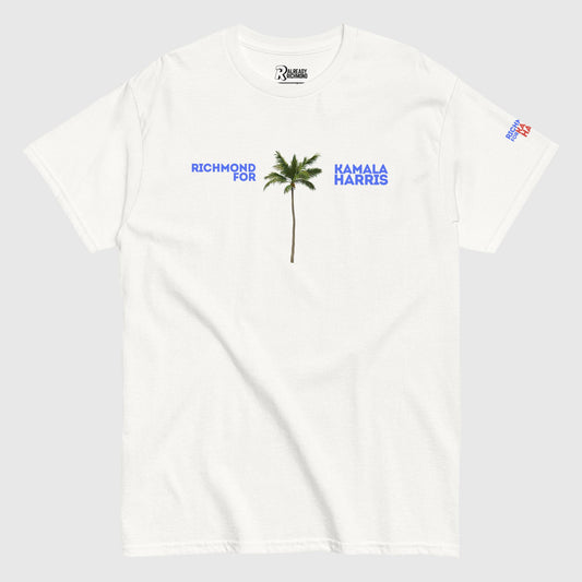 Kamala Harris Coconut Tree Tee - White