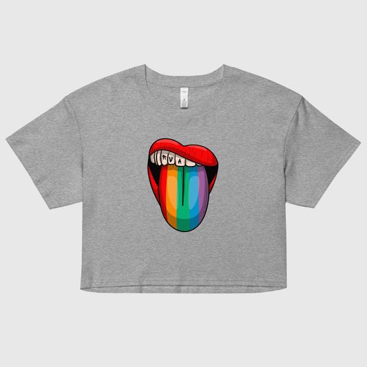 RVA Rainbow Tongue Crop-Top