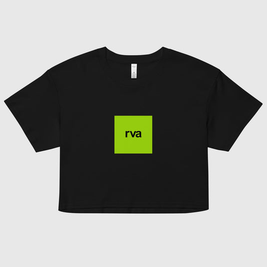 "rva" brat crop-top