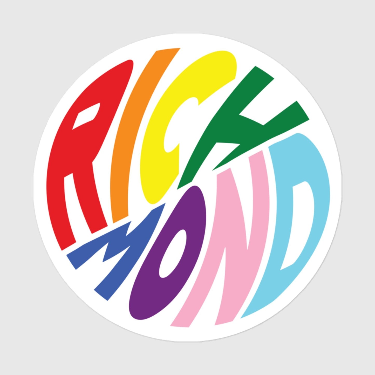 Rainbow Round-Abouts Sticker - Already Richmond - #variant_color#